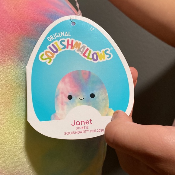 BRAND NEW SQUISHMALLOW 11” TIE DYE JELLYFISH! YEAR 2021. NWT. - Picture 4 of 9